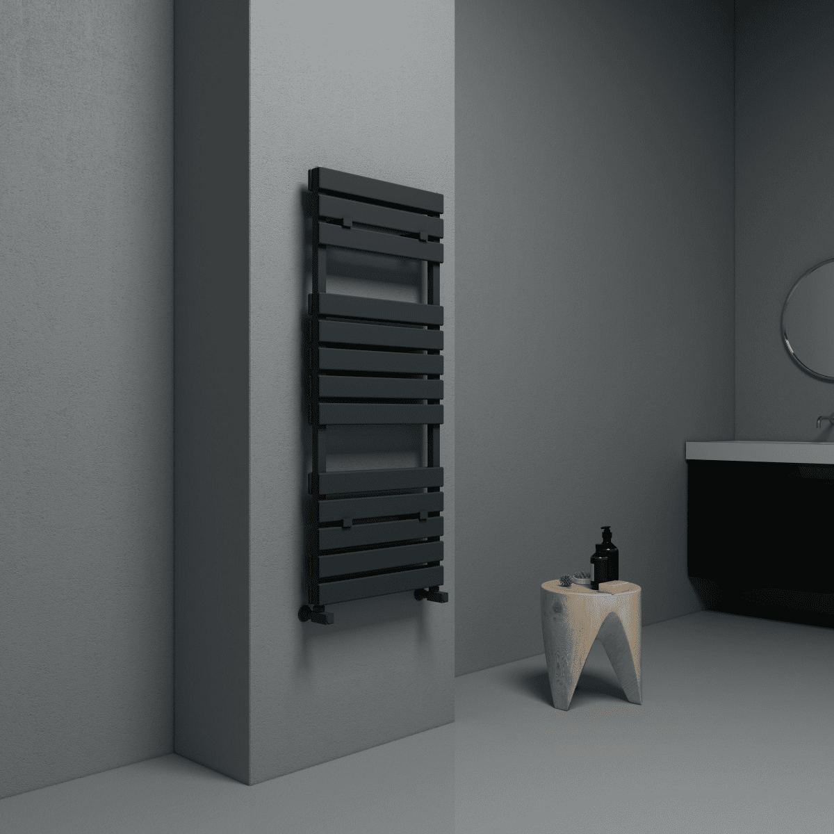 Carisa Plata Bath Aluminium Heated Towel Rail – Anthracite