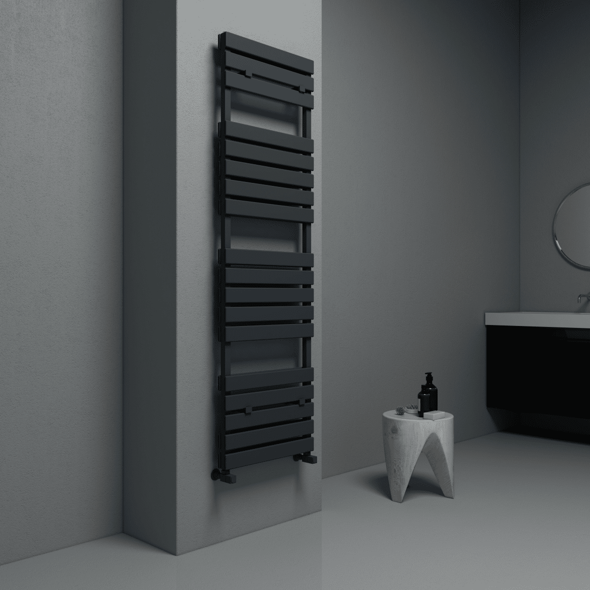 Carisa Plata Bath Aluminium Heated Towel Rail – Anthracite