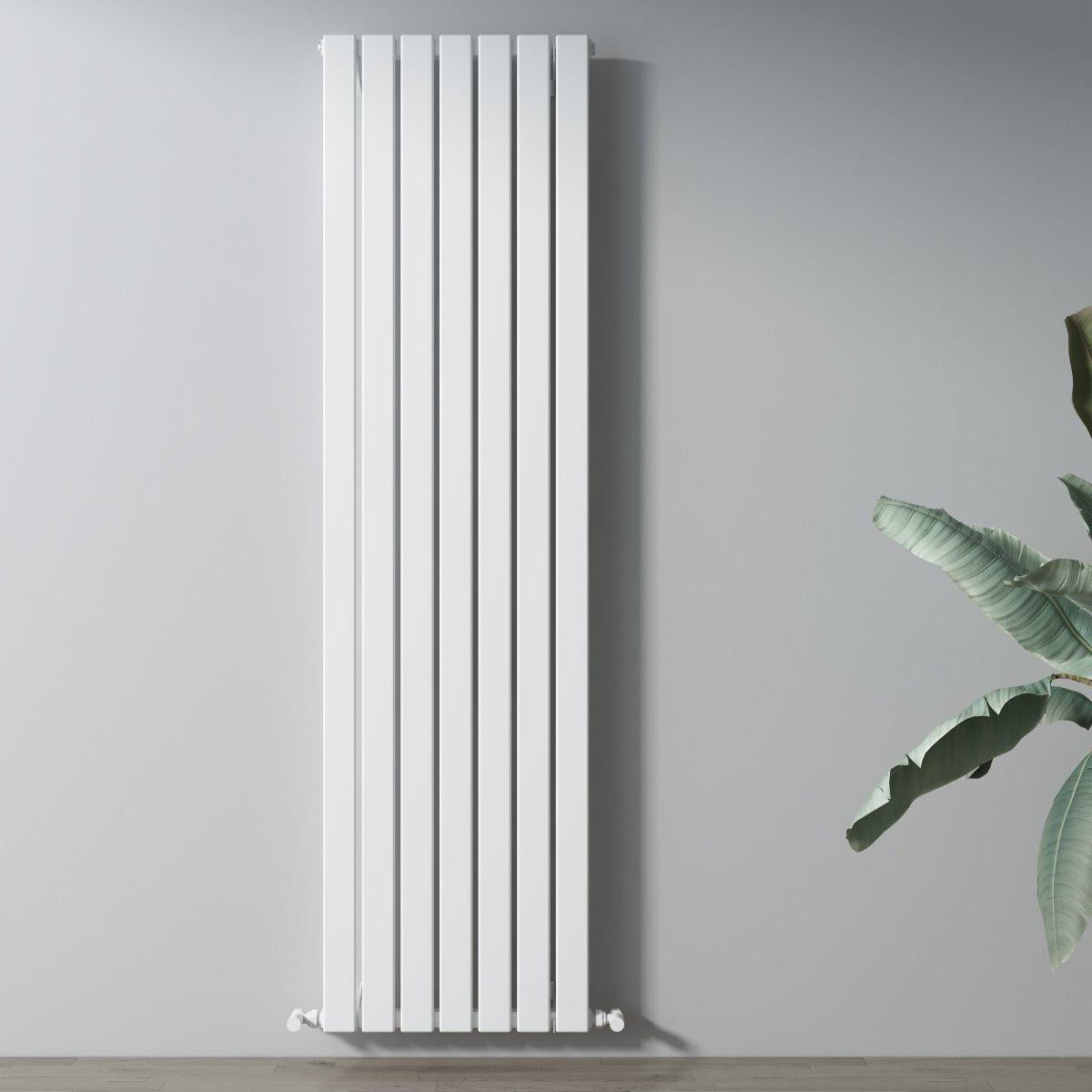 Carisa Plata Aluminium Designer Radiator – White, vertical