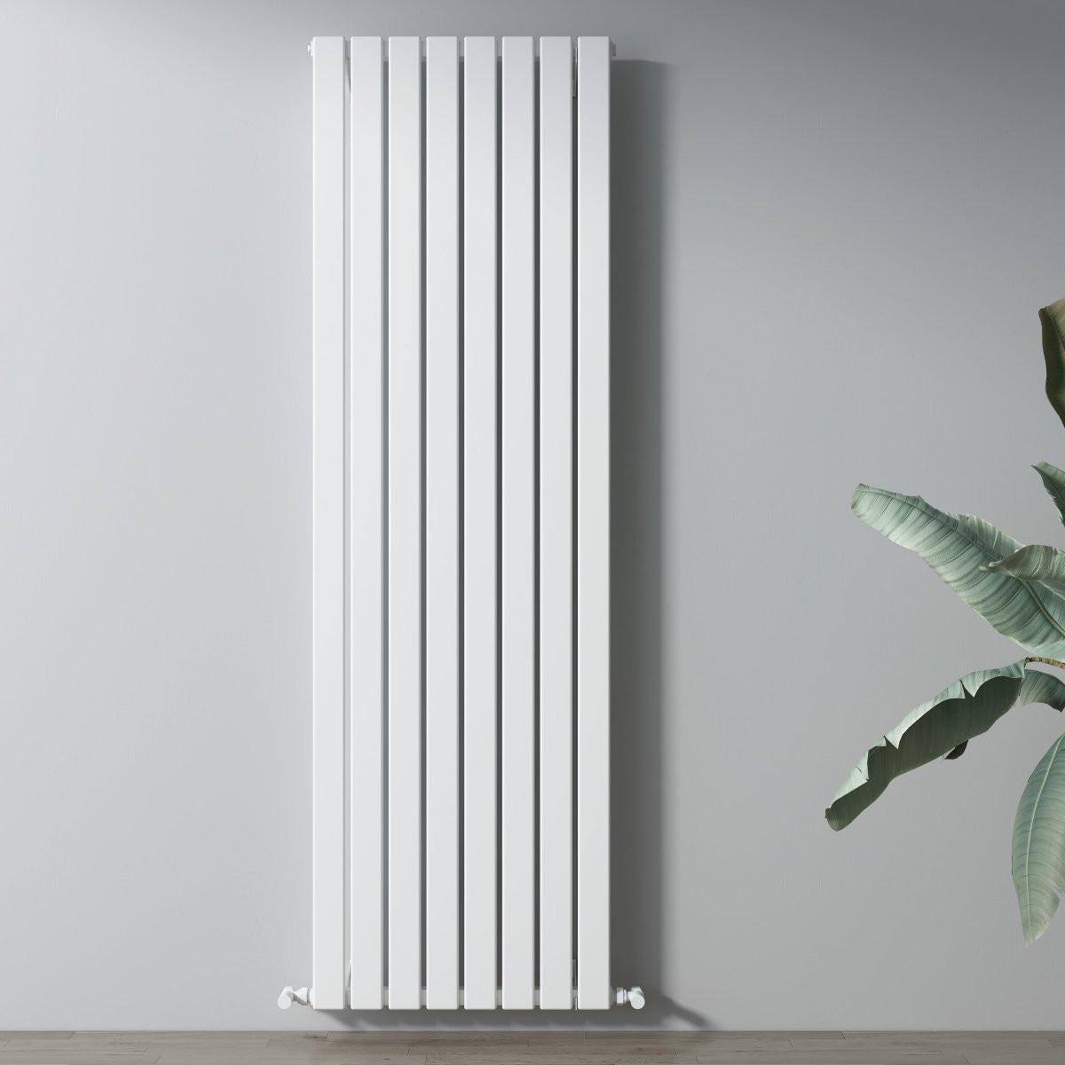 Carisa Plata Aluminium Designer Radiator – White, vertical