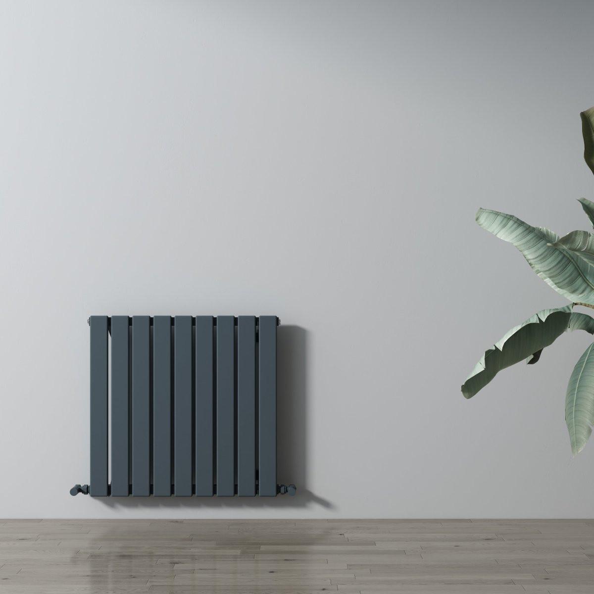 Carisa Plata Aluminium Designer Radiator – Anthracite, horizontal