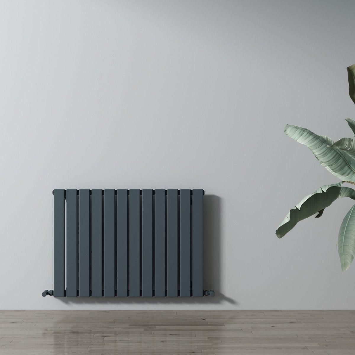 Carisa Plata Aluminium Designer Radiator – Anthracite, horizontal