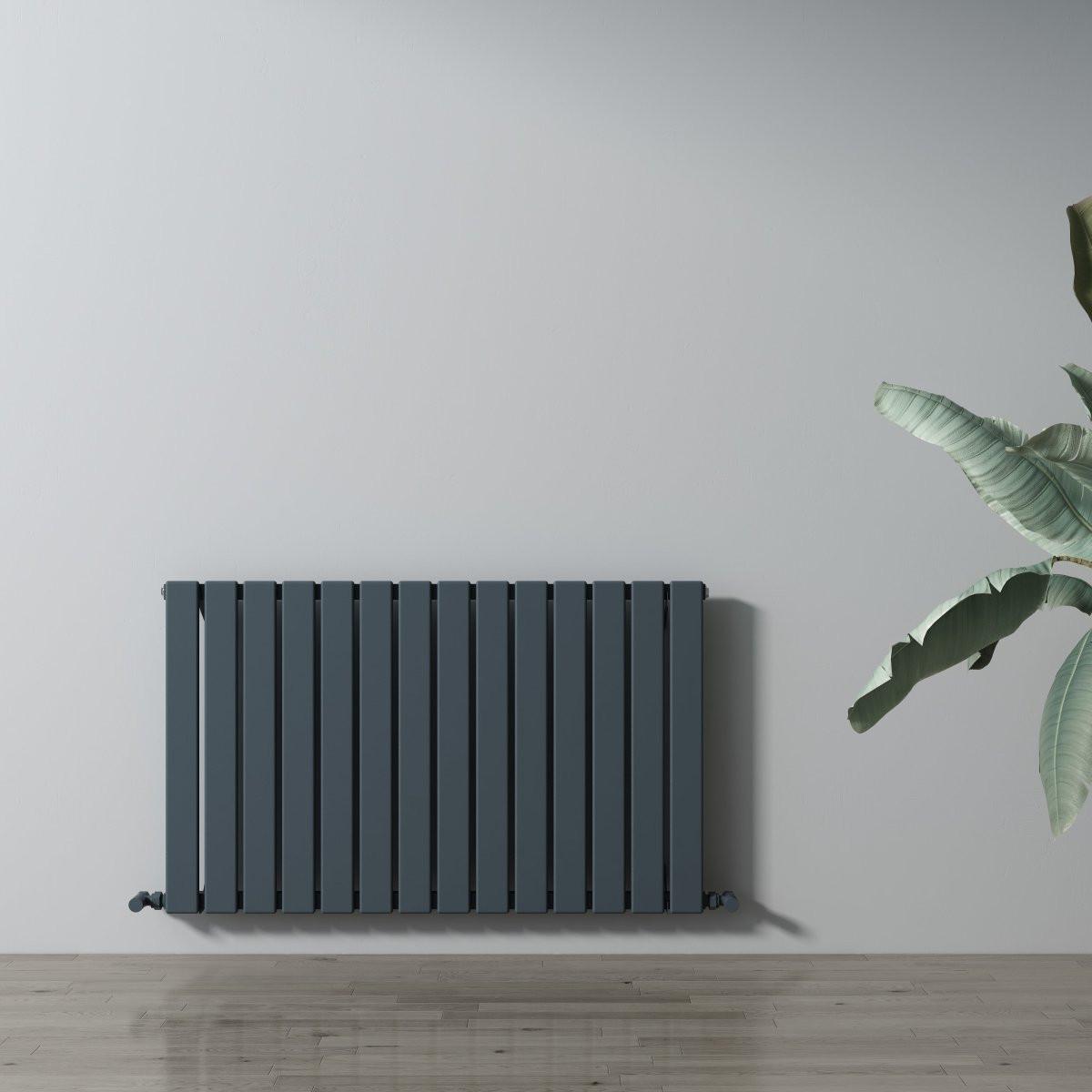 Carisa Plata Aluminium Designer Radiator – Anthracite, horizontal