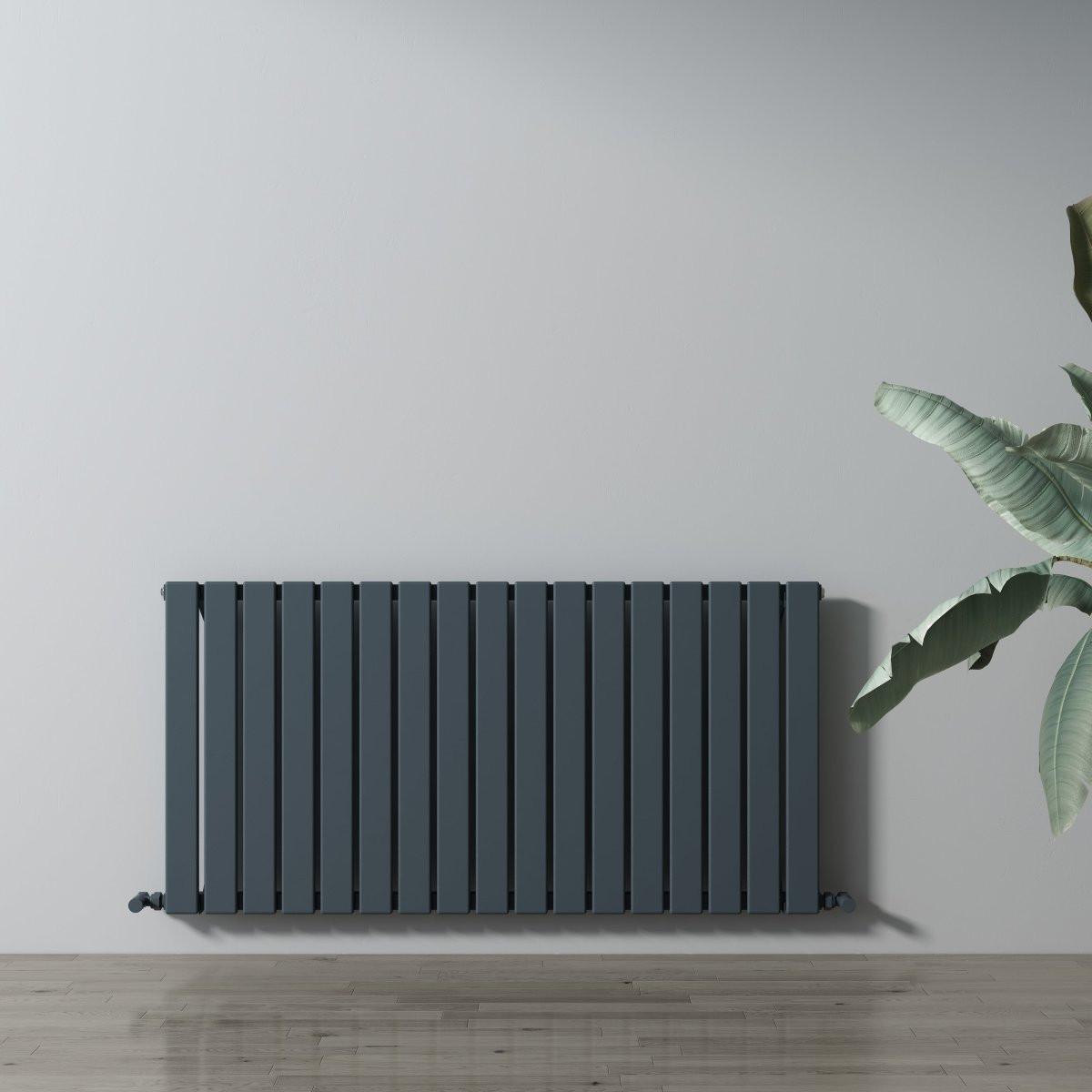 Carisa Plata Aluminium Designer Radiator – Anthracite, horizontal