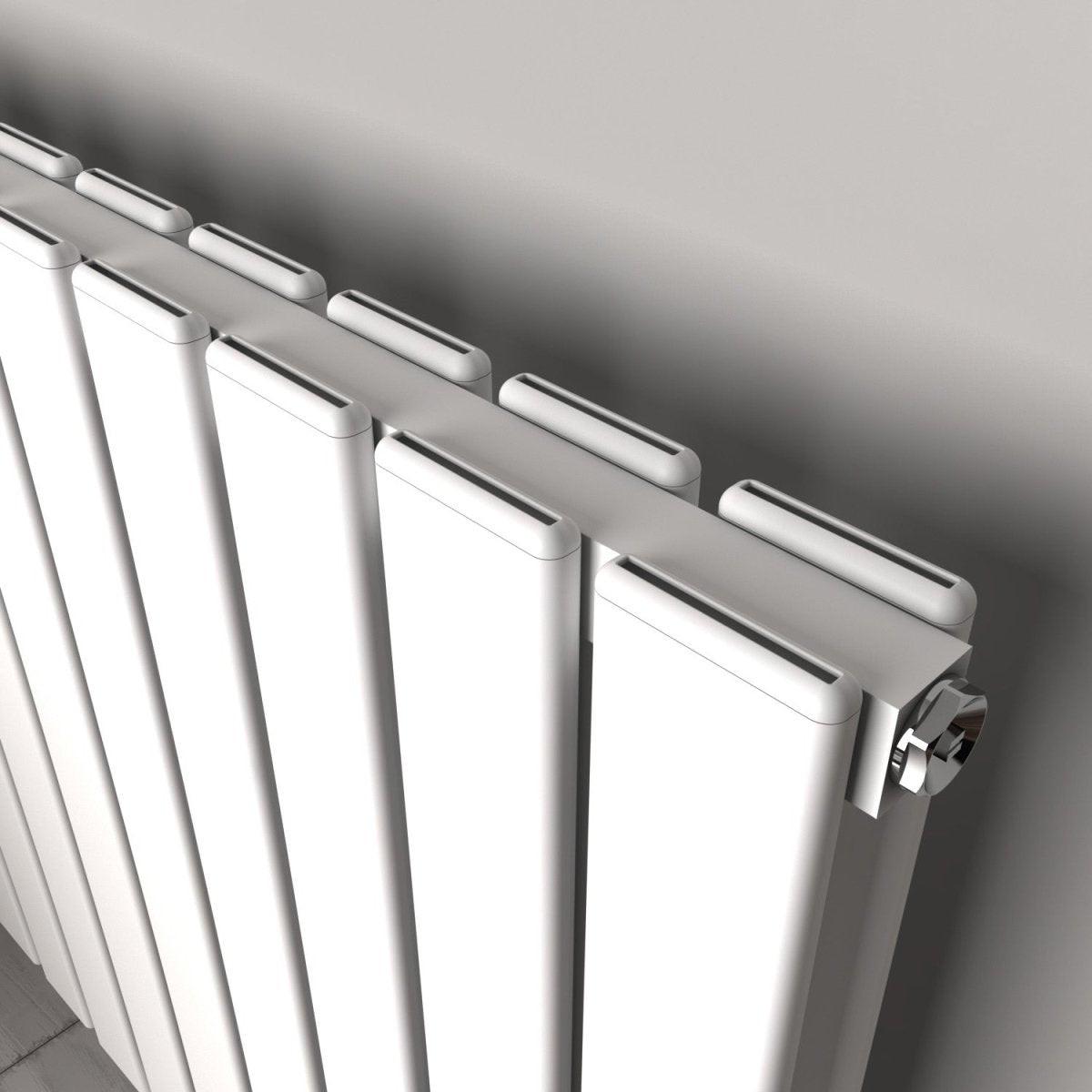 Carisa Plata Aluminium Designer Radiator – White, horizontal
