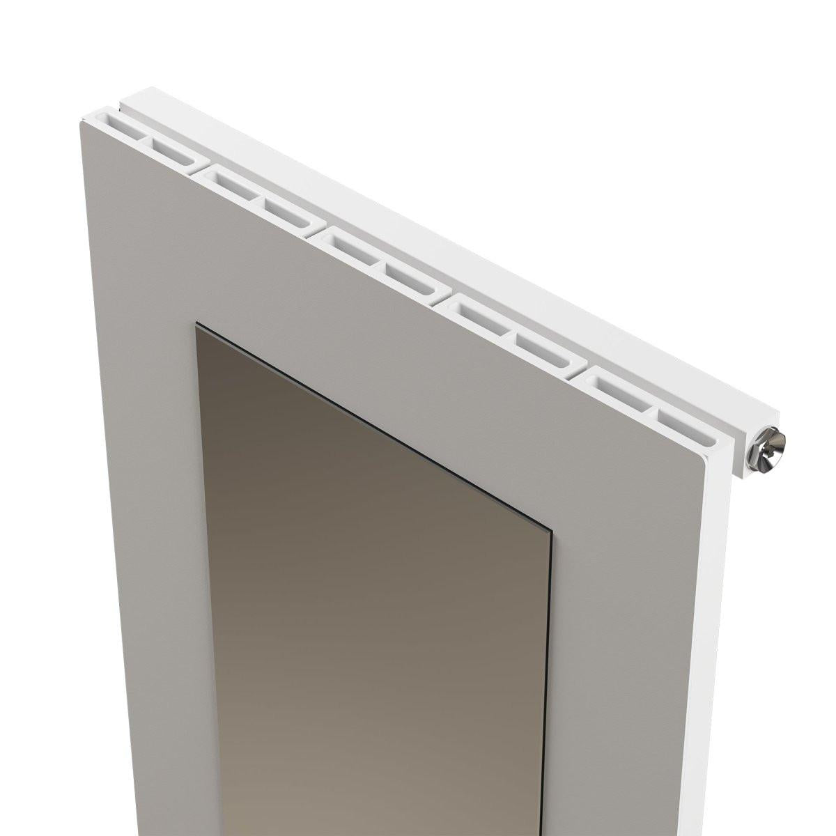 Carisa Quadro Aluminium Designer Radiator – White, vertical