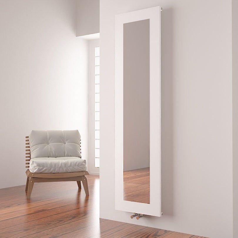 Carisa Quadro Aluminium Designer Radiator – White, vertical