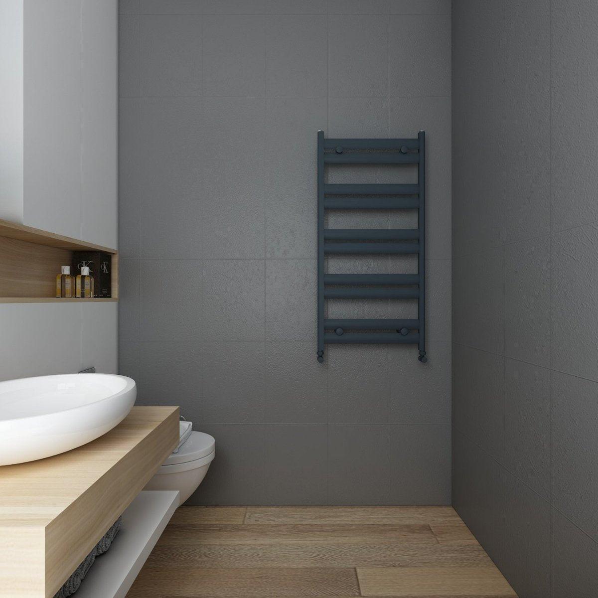 Carisa Soleil Aluminium Heated Towel Rail – Anthracite