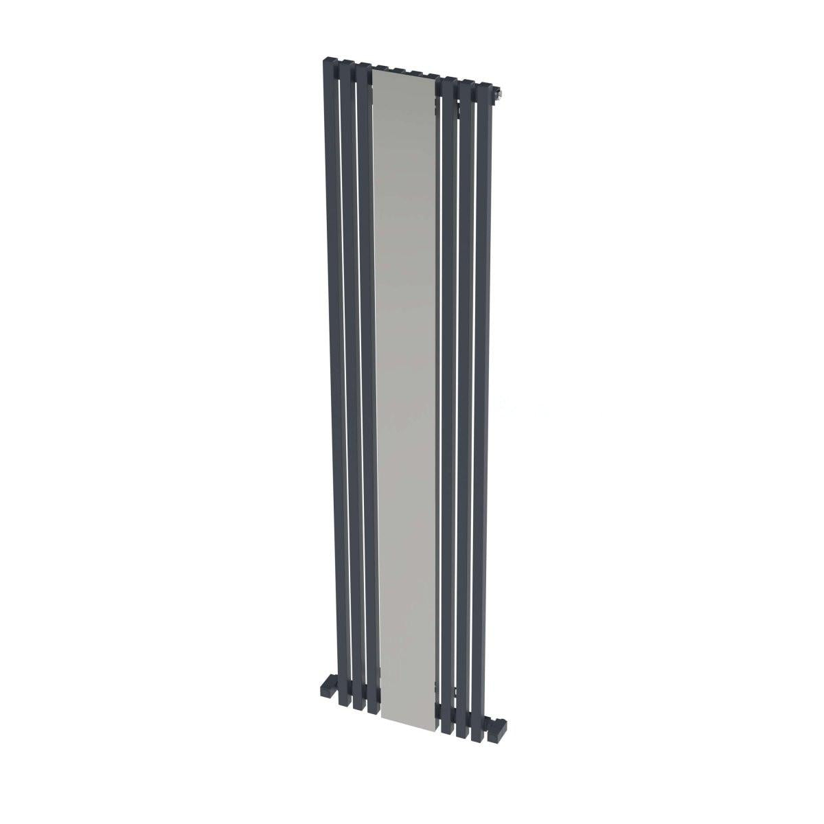 Carisa Sophia Mirror Aluminium Designer Radiator – Anthracite, vertical