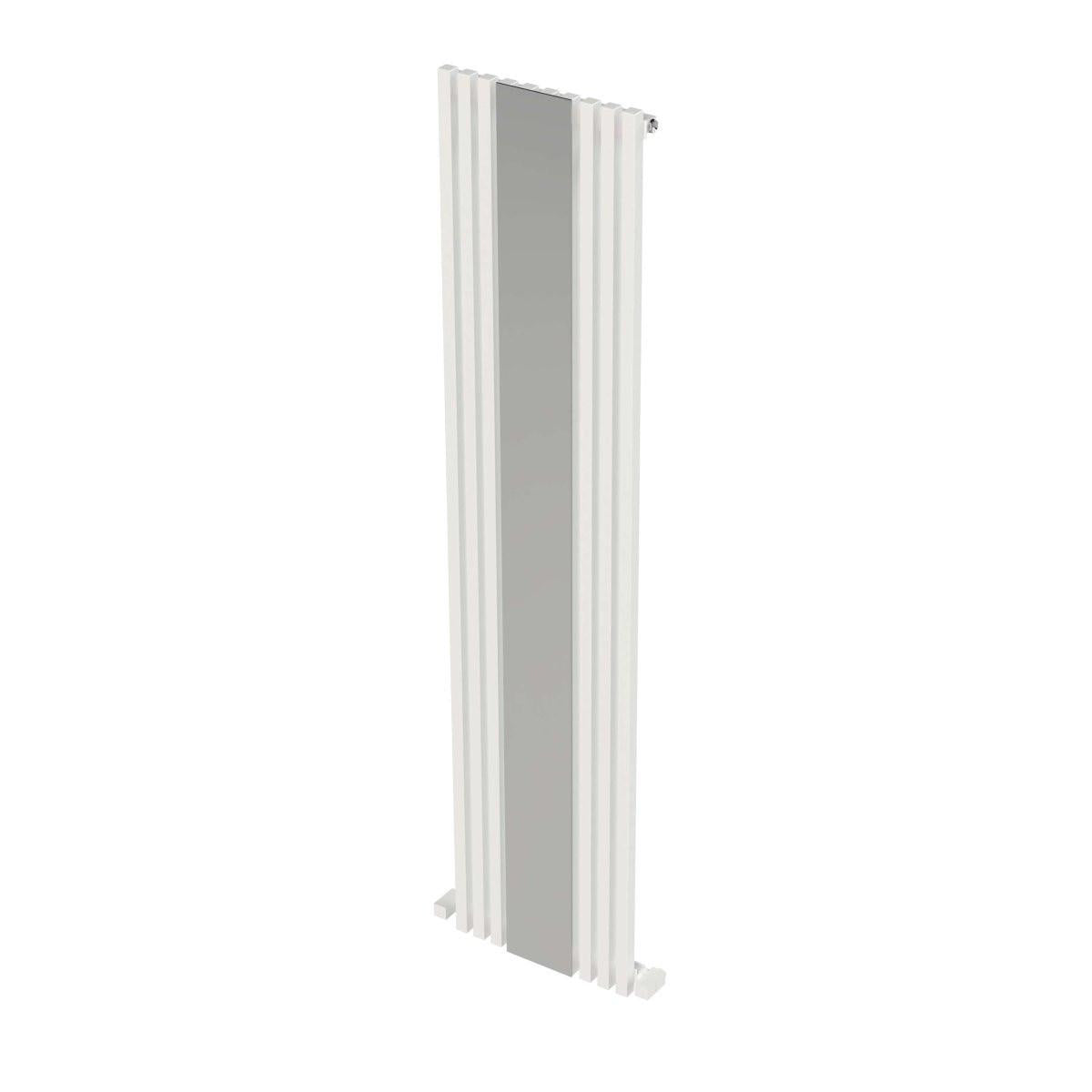 Carisa Sophia Mirror Aluminium Designer Radiator – White, vertical
