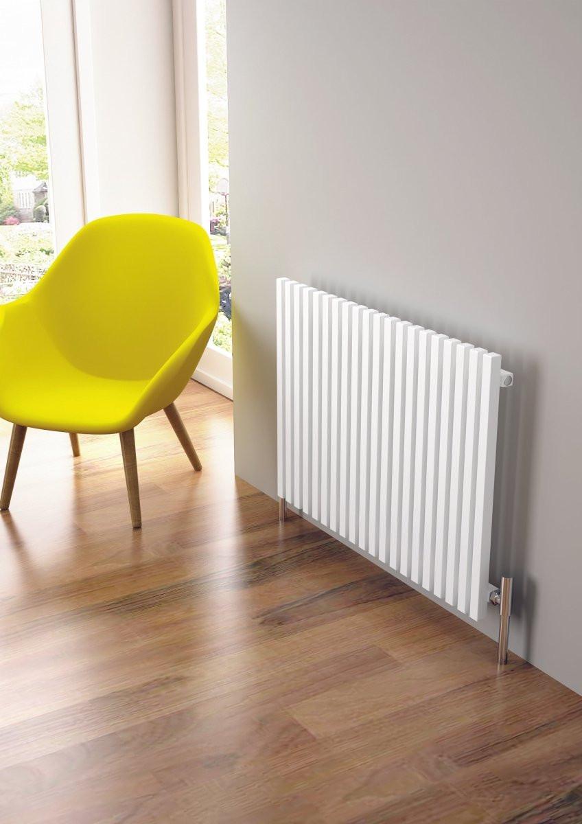 Carisa Sophia Aluminium Designer Radiator – White, horizontal