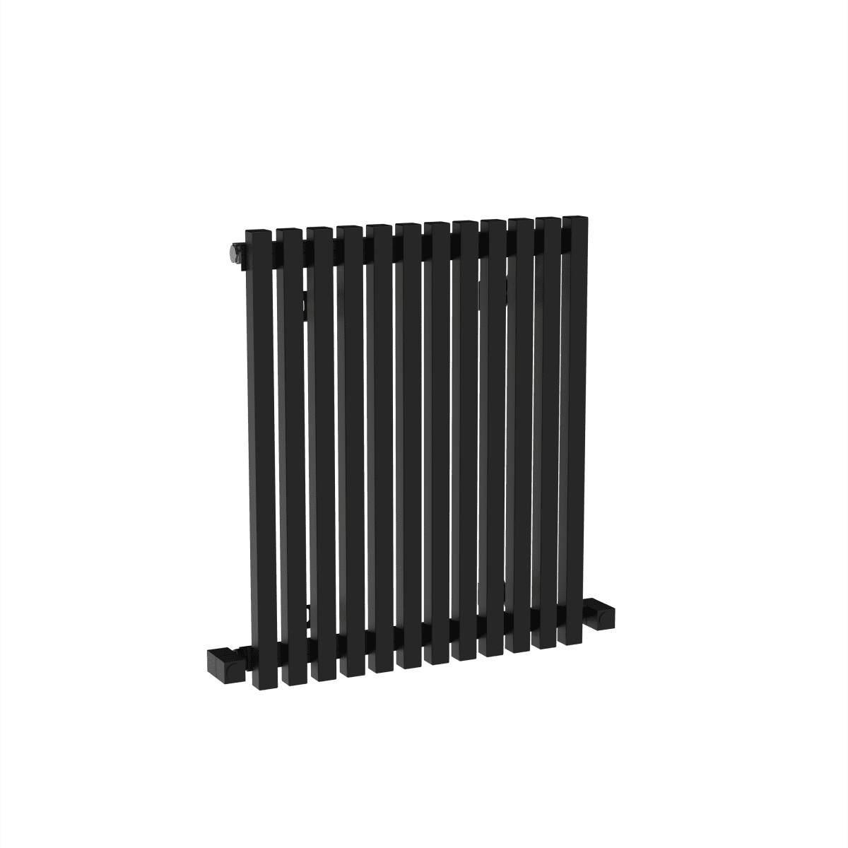 Carisa Sophia Aluminium Designer Radiator – Black, horizontal