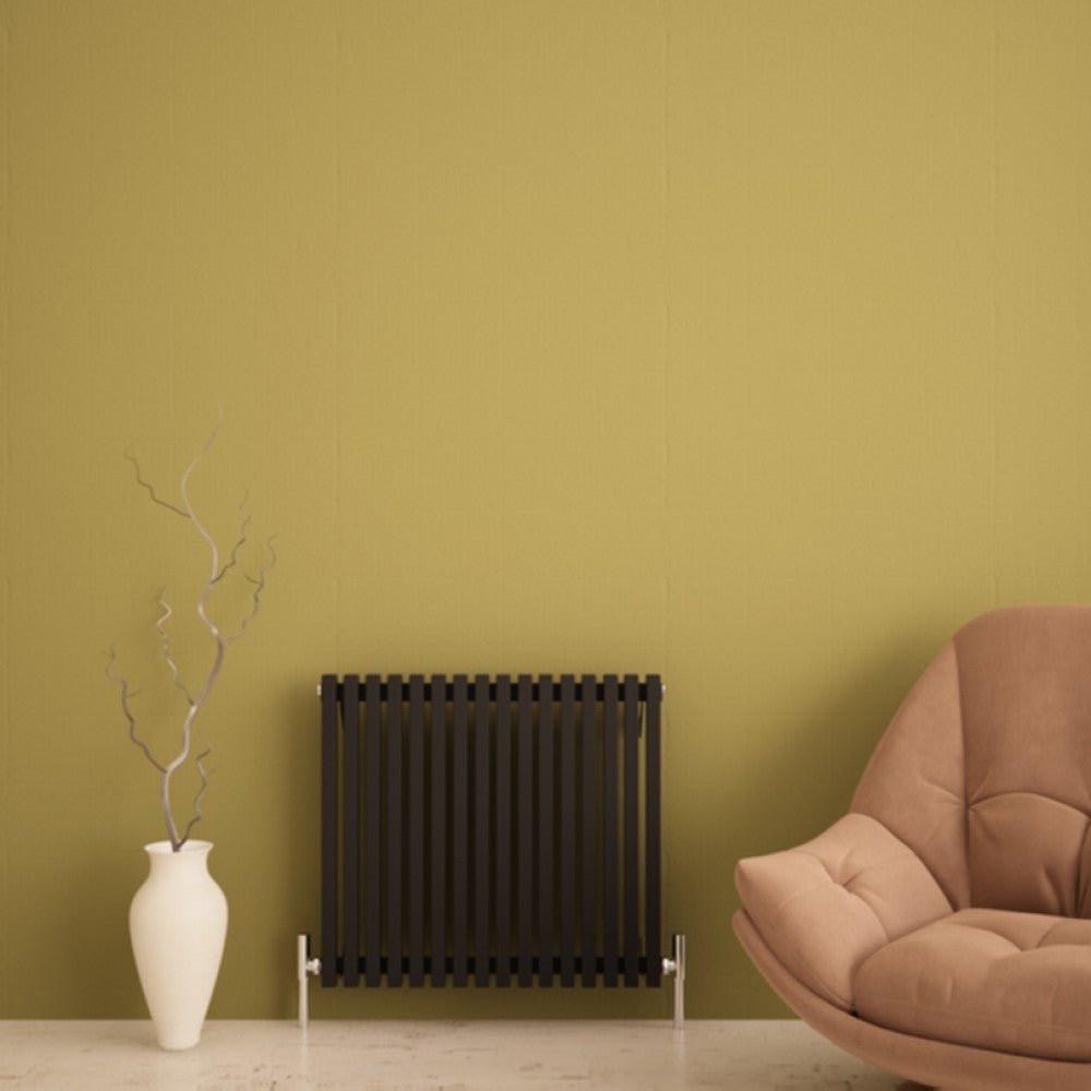 Carisa Sophia Aluminium Designer Radiator – Black, horizontal