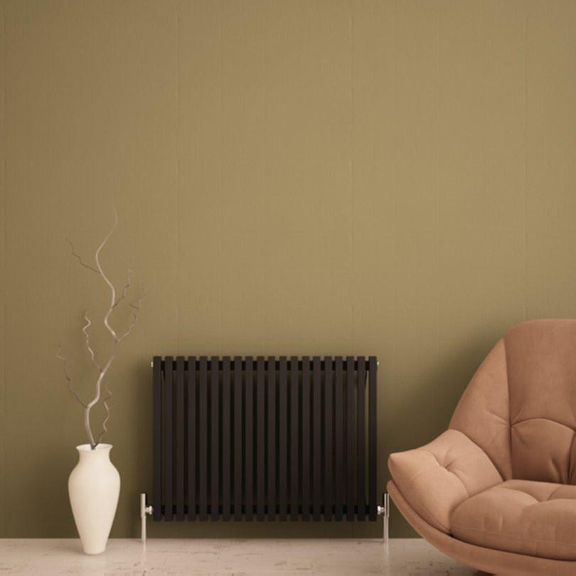 Carisa Sophia Aluminium Designer Radiator – Black, horizontal