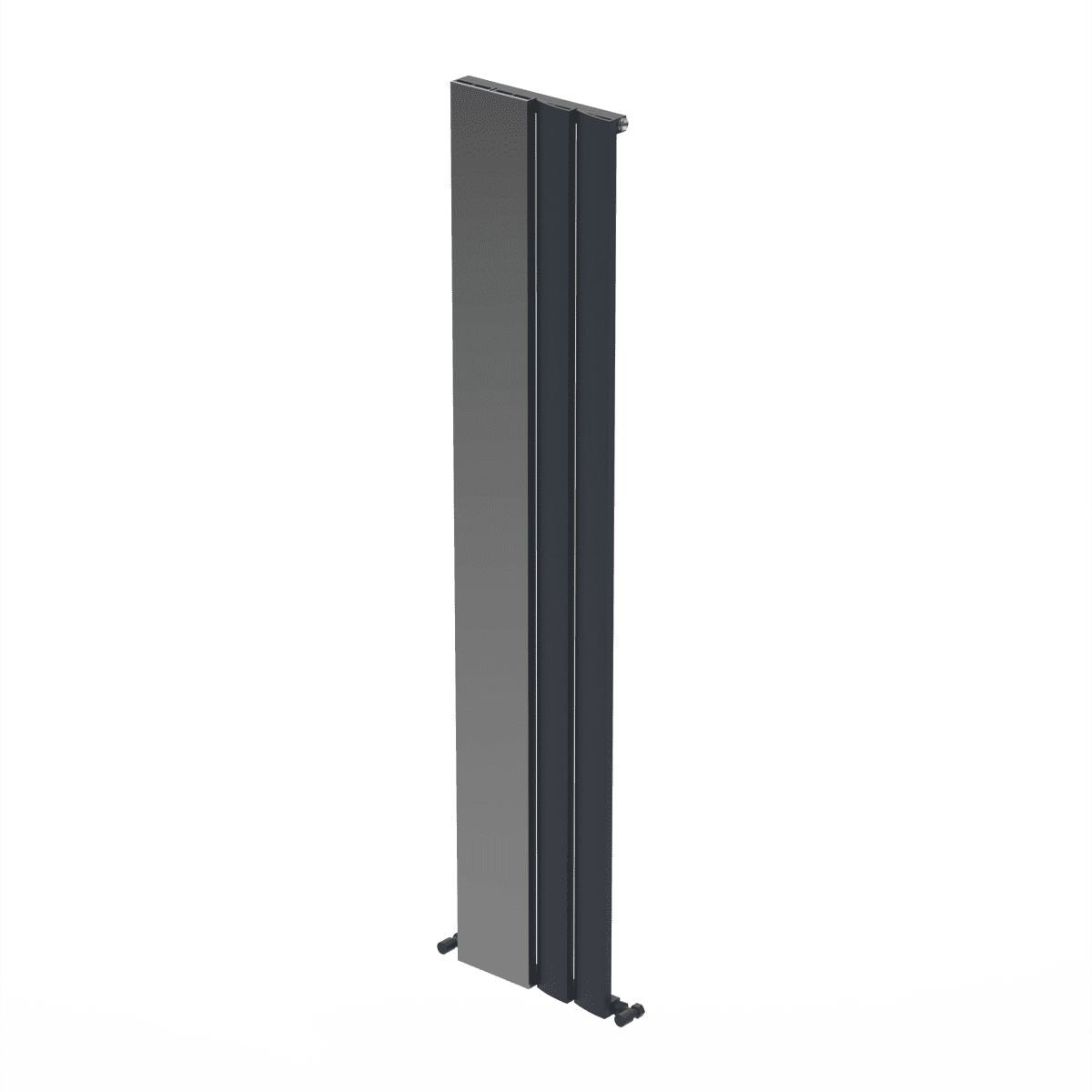 Carisa Step Mirror Aluminium Designer Radiator – Anthracite, vertical