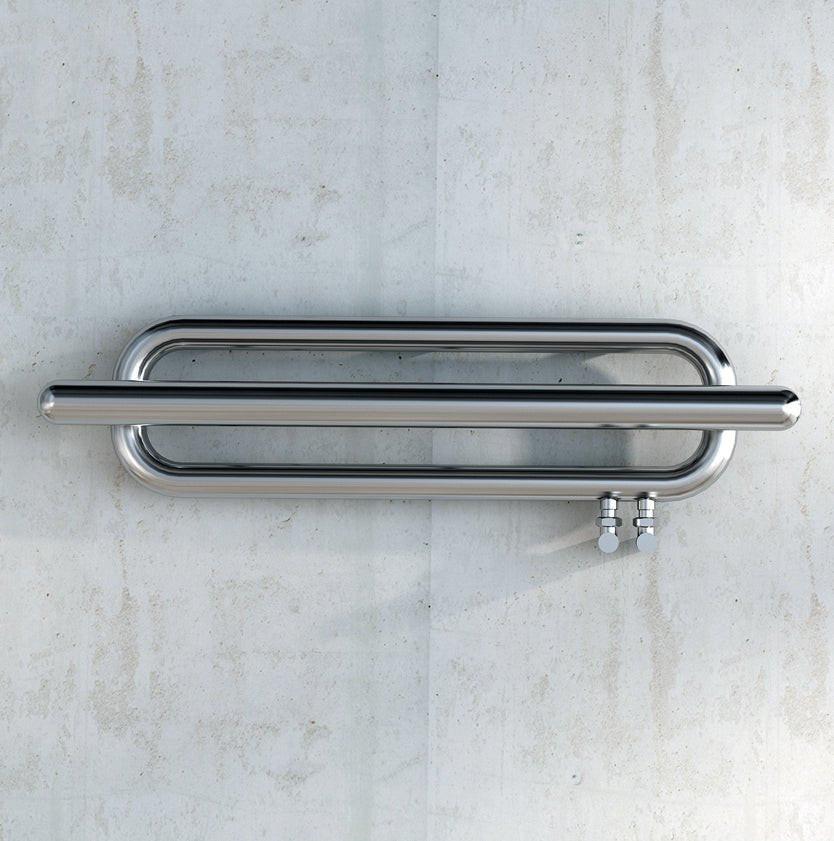 Carisa Swing Stainless Steel Heated Towel Rail – Satin Polished