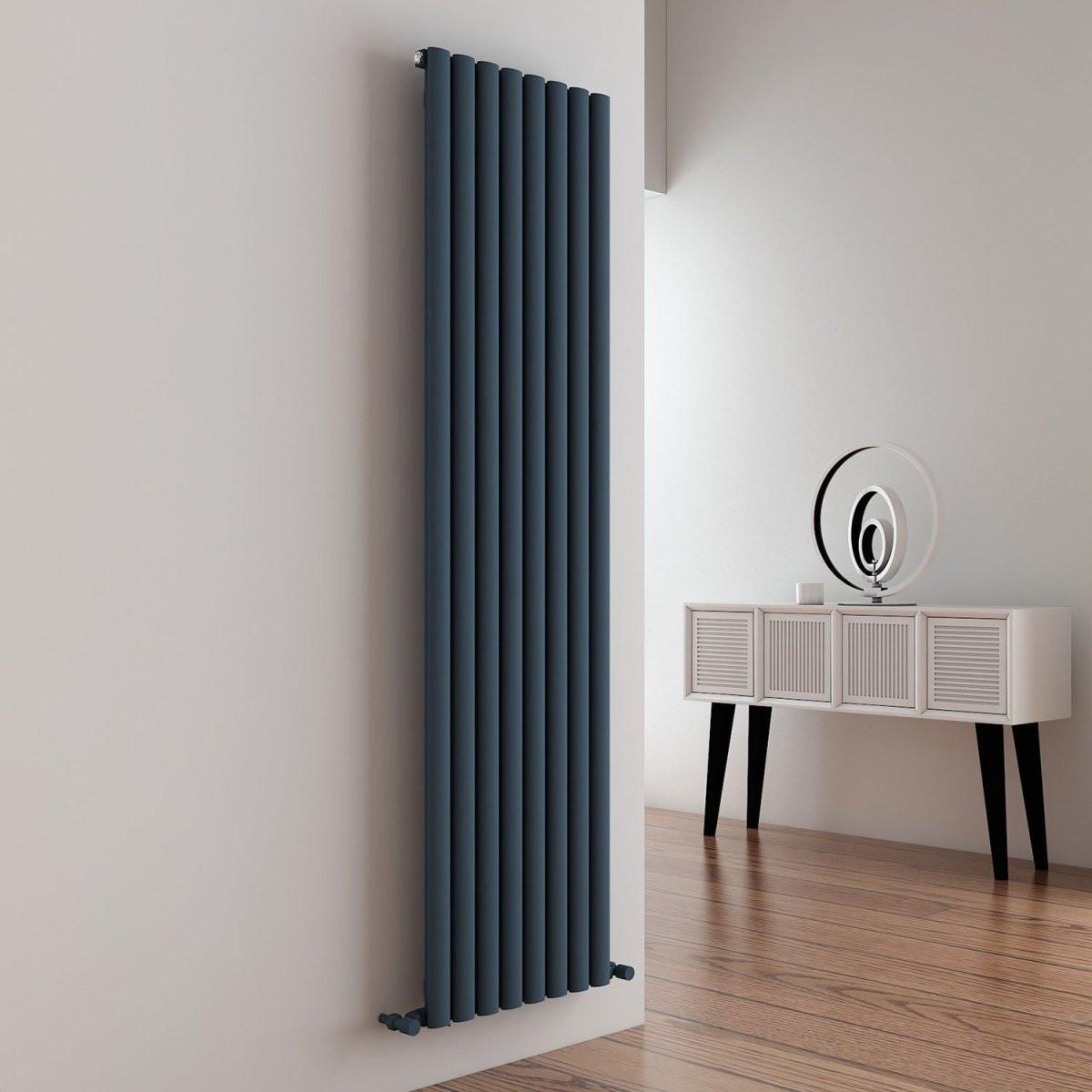 Carisa Tallis Aluminium Designer Radiator – Anthracite, vertical