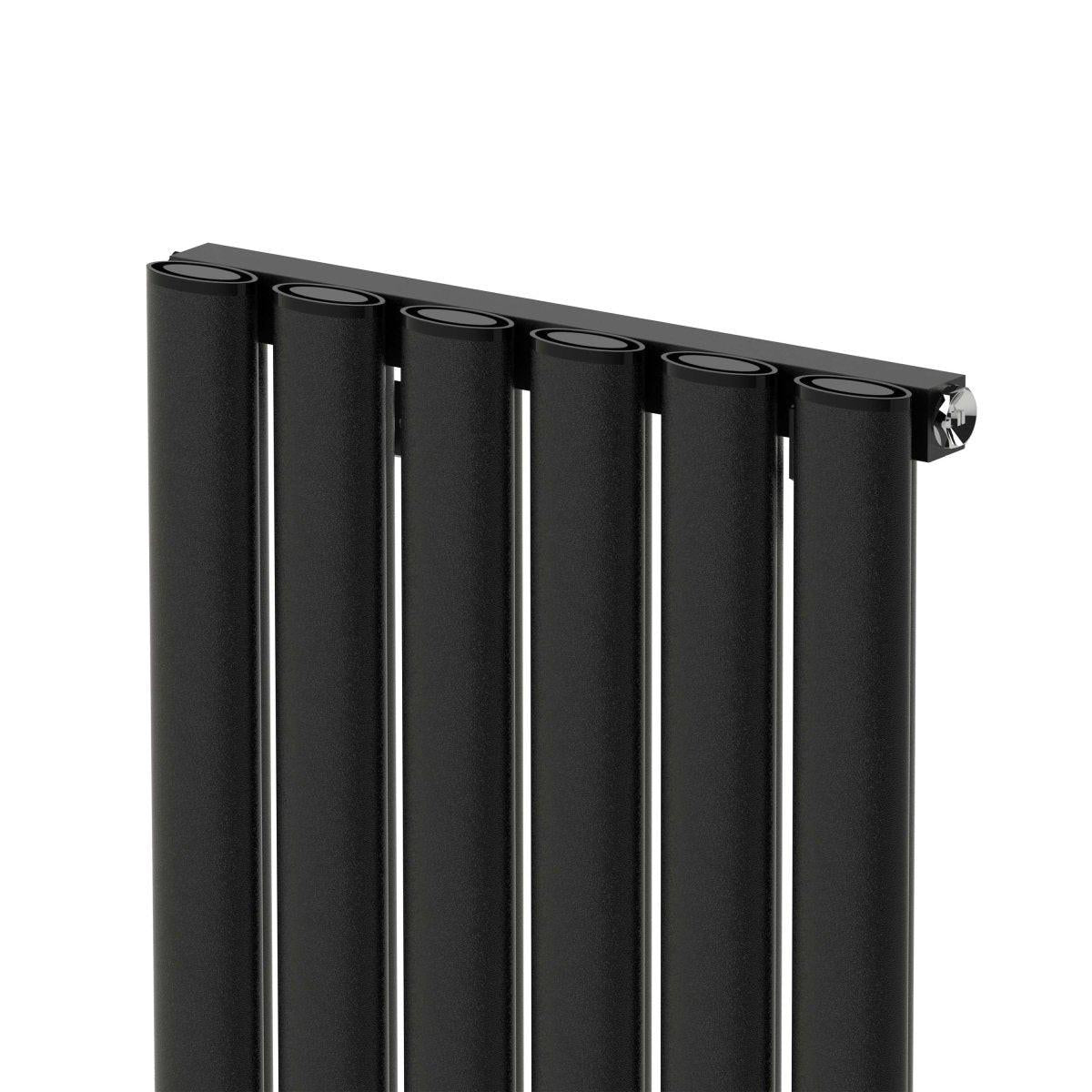 Carisa Tallis Aluminium Designer Radiator – Black, vertical