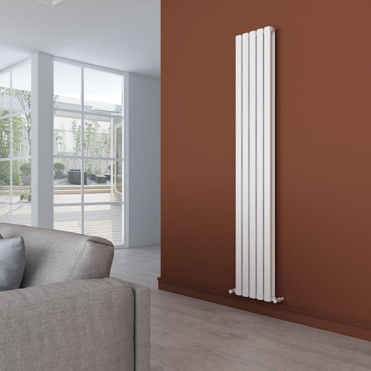 Carisa Tallis Double Aluminium Designer Radiator – White
