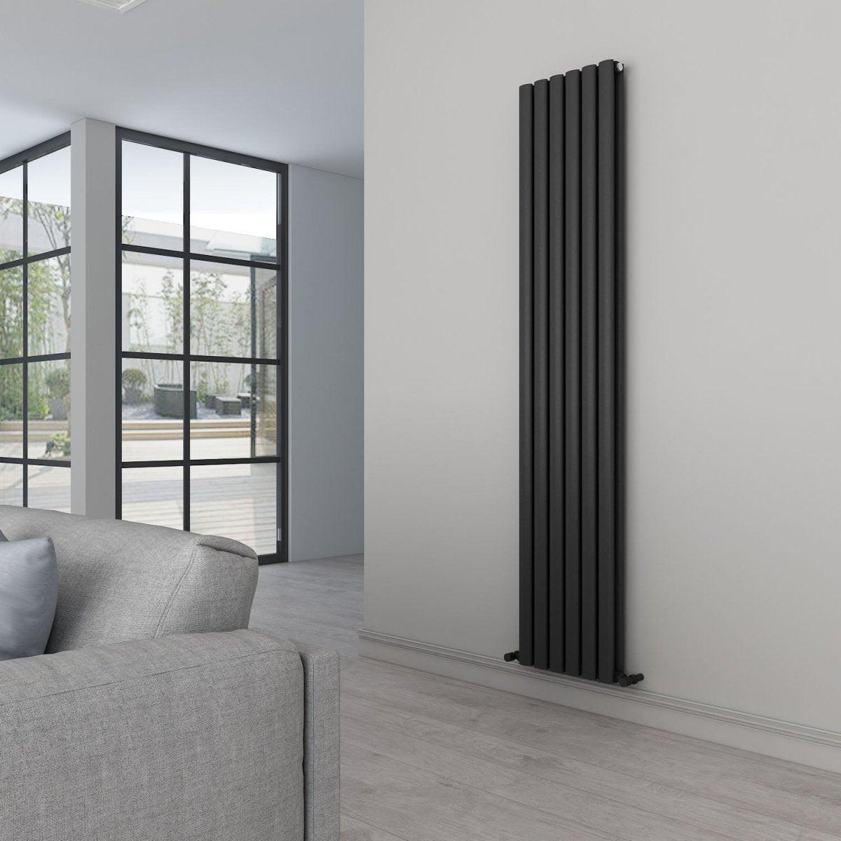 Carisa Tallis Double Aluminium Designer Radiator – Black