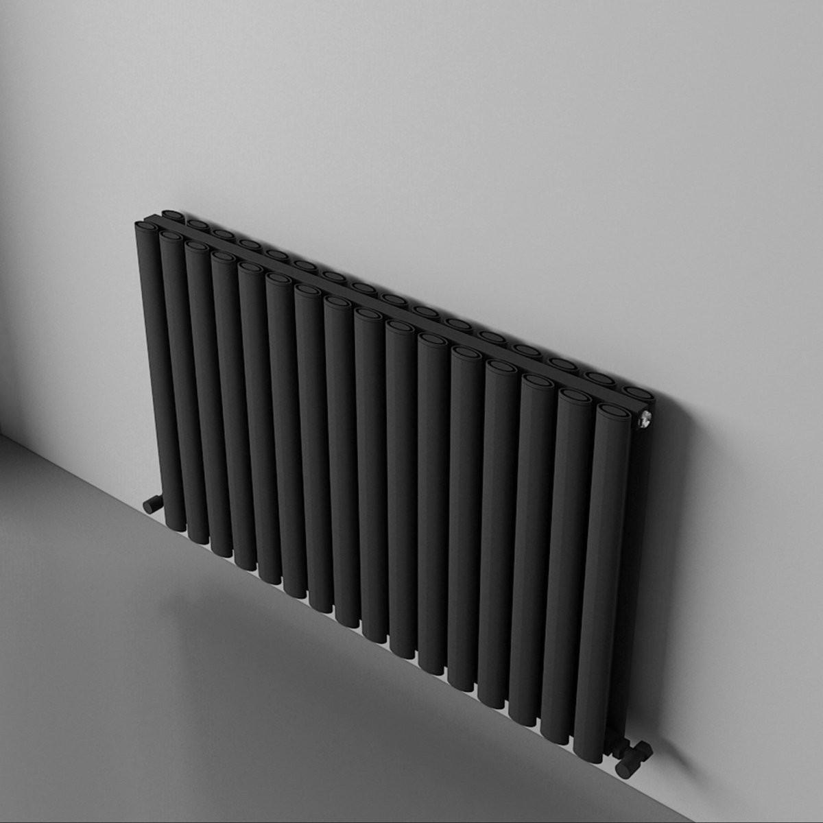 Carisa Tallis Double Aluminium Designer Radiator – Black
