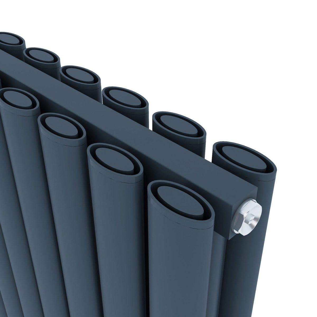 Carisa Tallis XL Aluminium Designer Radiator – Anthracite, horizontal