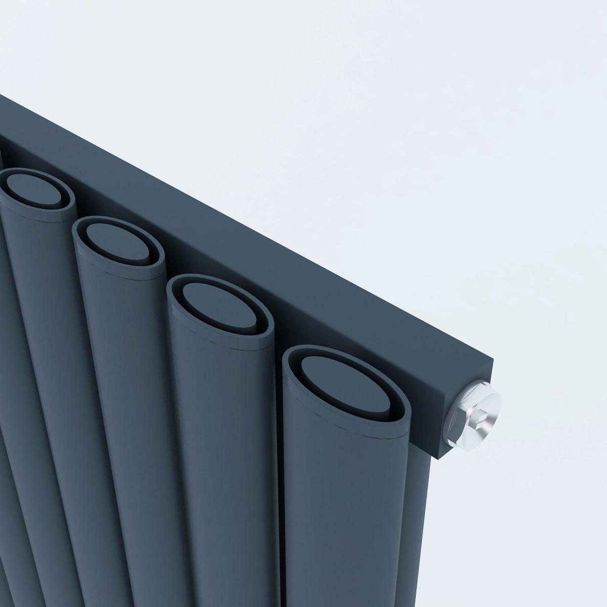 Carisa Tallis XL Aluminium Designer Radiator – Anthracite, horizontal