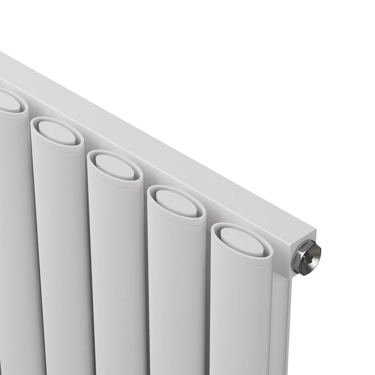 Carisa Tallis XL Aluminium Designer Radiator – White, horizontal