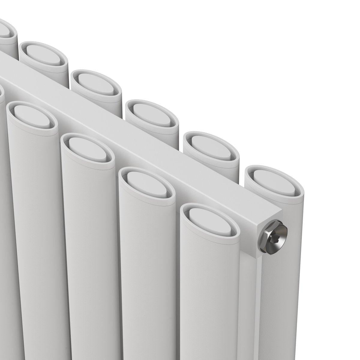 Carisa Tallis XL Aluminium Designer Radiator – White, horizontal