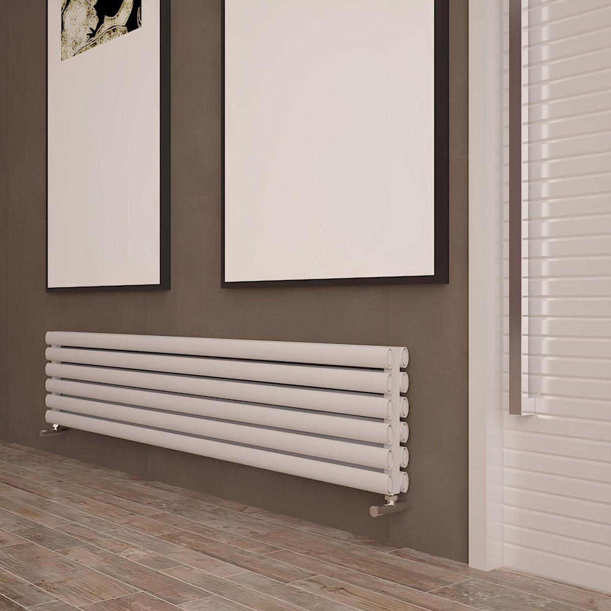 Carisa Tallis XL Aluminium Designer Radiator – White, horizontal
