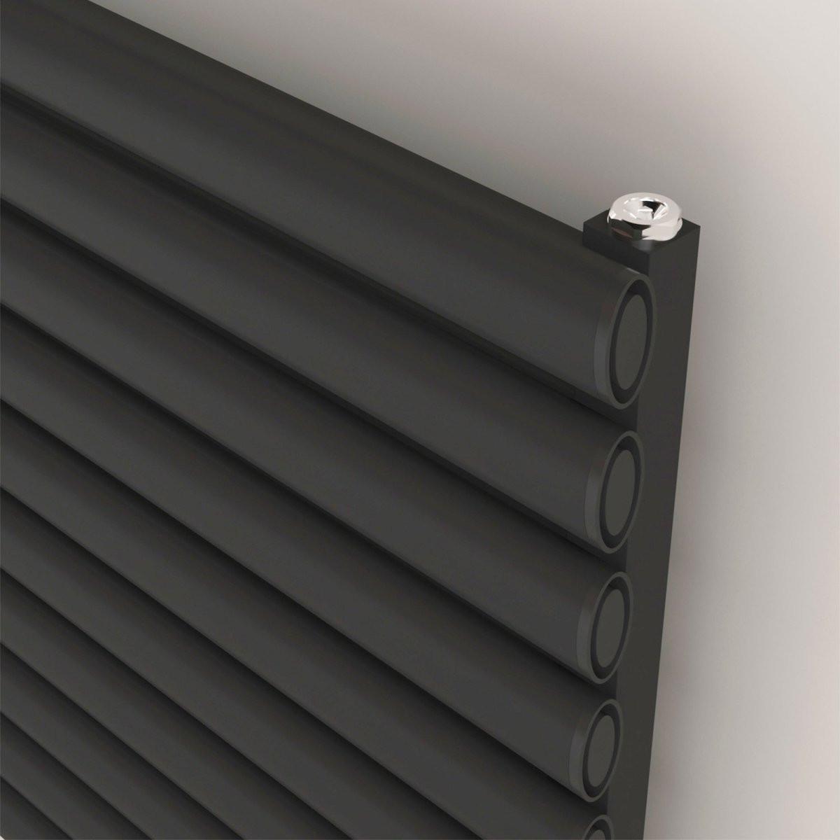 Carisa Tallis XL Aluminium Designer Radiator – Black, horizontal