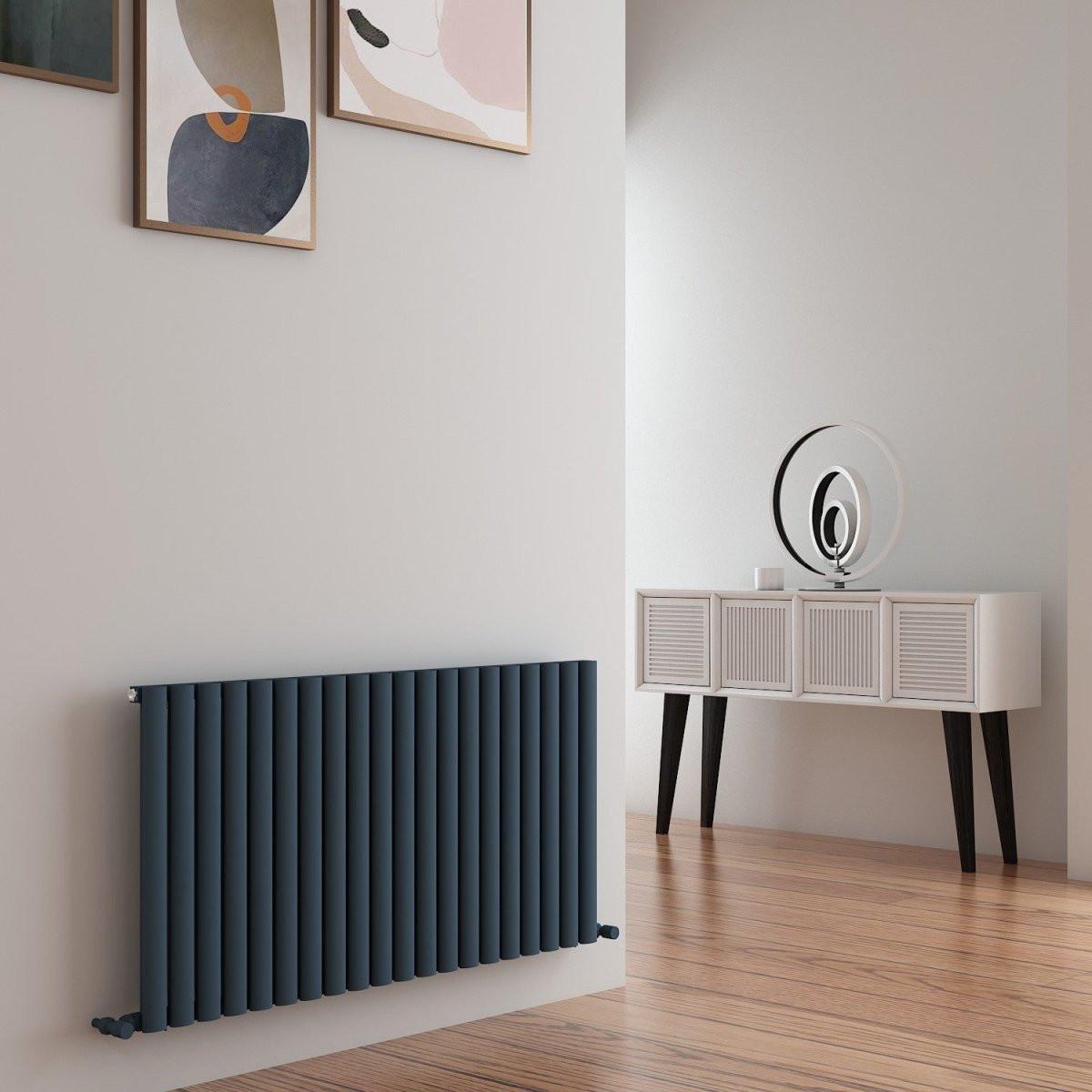 Carisa Tallis Aluminium Designer Radiator – Anthracite, horizontal