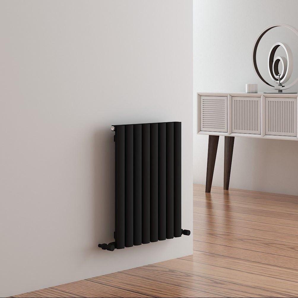 Carisa Tallis Aluminium Designer Radiator – Black, horizontal