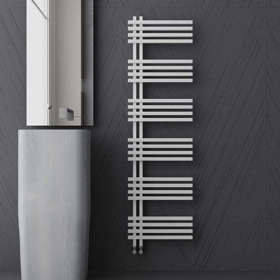 Carisa Terra Aluminium Heated Towel Rail – White
