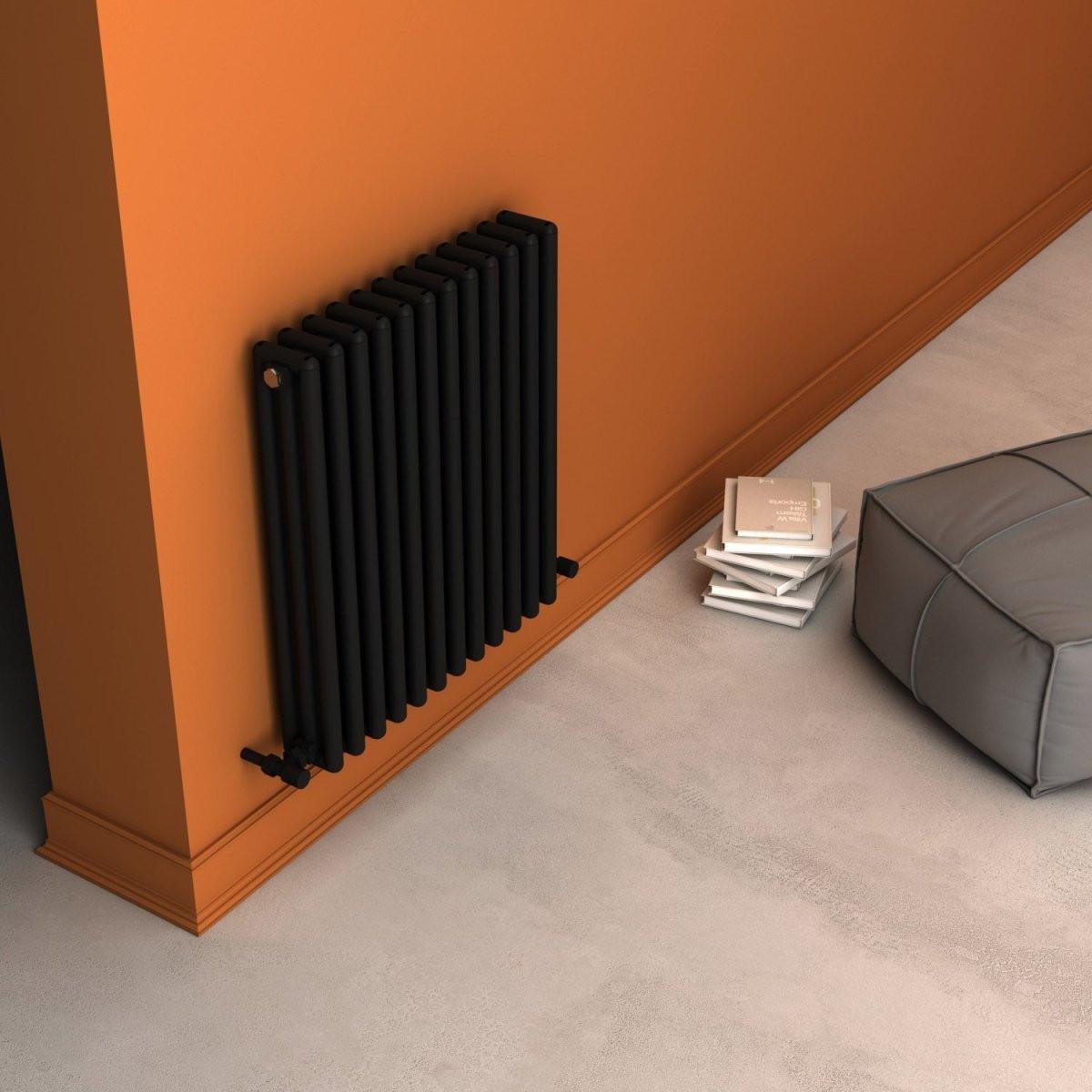 Carisa Tubulous Aluminium Designer Radiator – Black, vertical