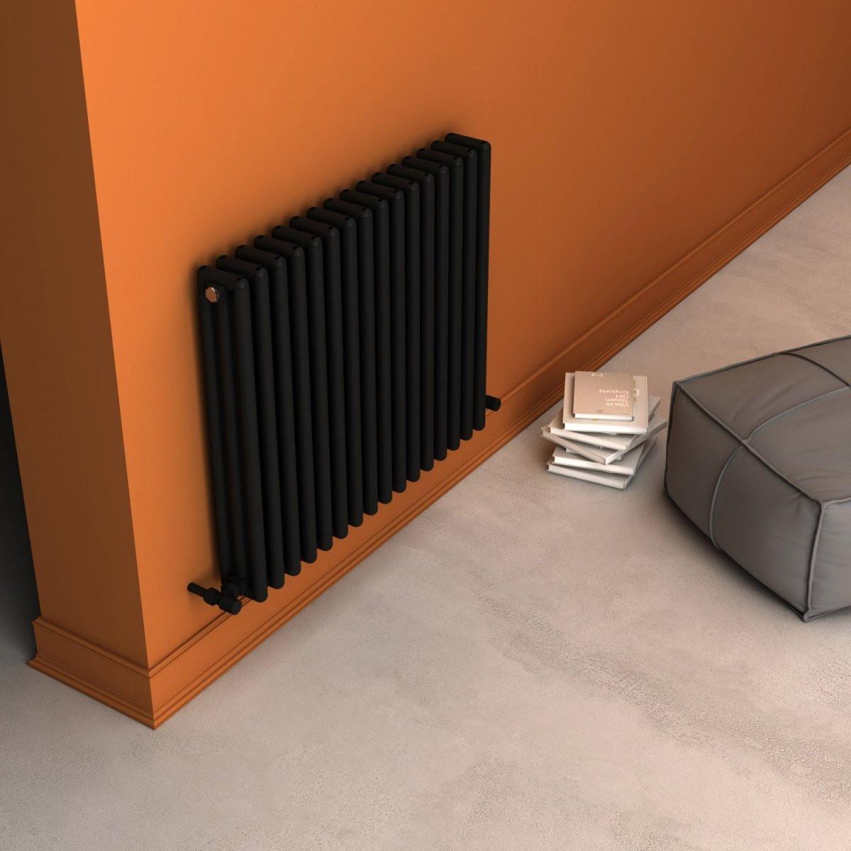 Carisa Tubulous Aluminium Designer Radiator – Black, vertical