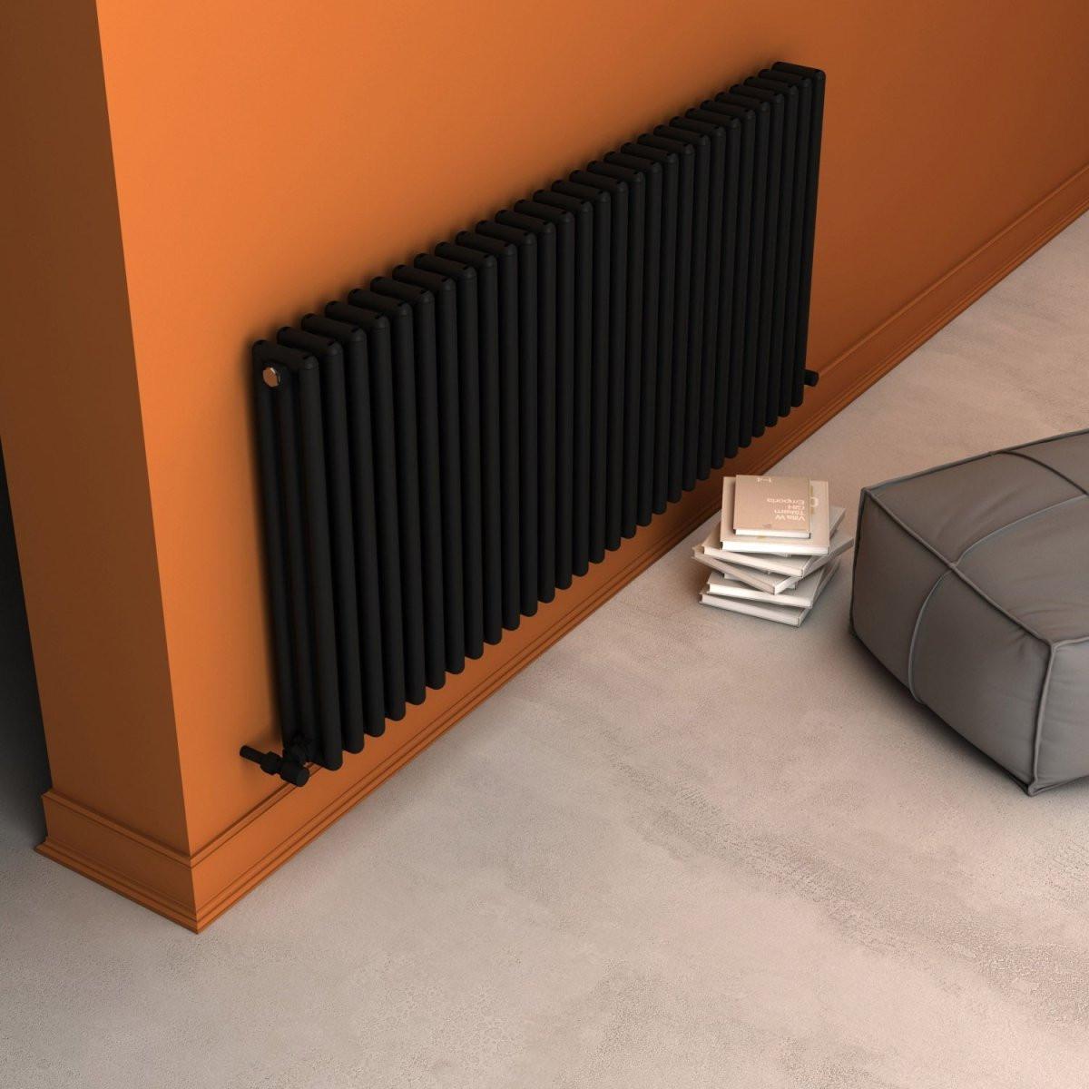 Carisa Tubulous Aluminium Designer Radiator – Black, vertical