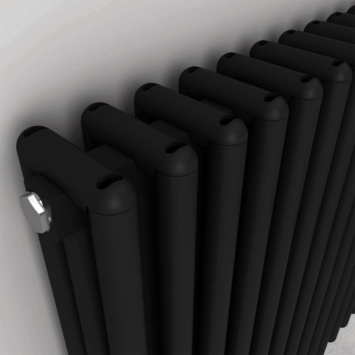 Carisa Tubulous Aluminium Designer Radiator – Black, vertical
