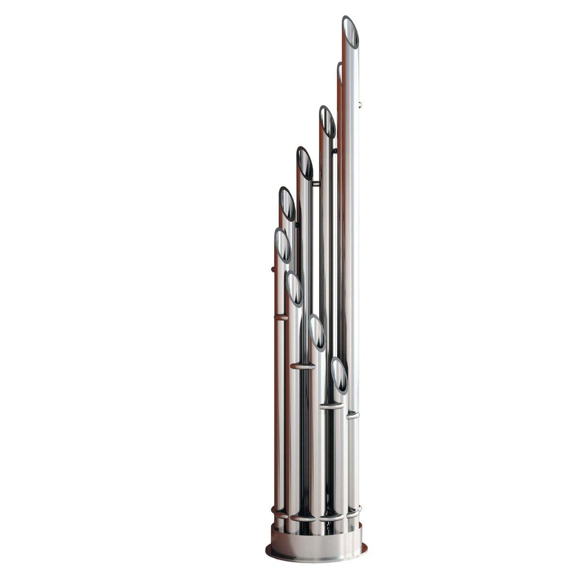 Carisa Unique Stainless Steel Designer Radiator – Satin Polished, vertical