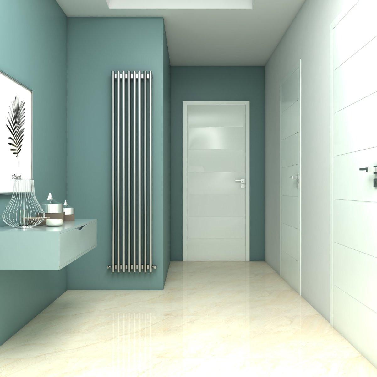 Carisa Versailles Stainless Steel Designer Radiator – Mirror Polished, vertical