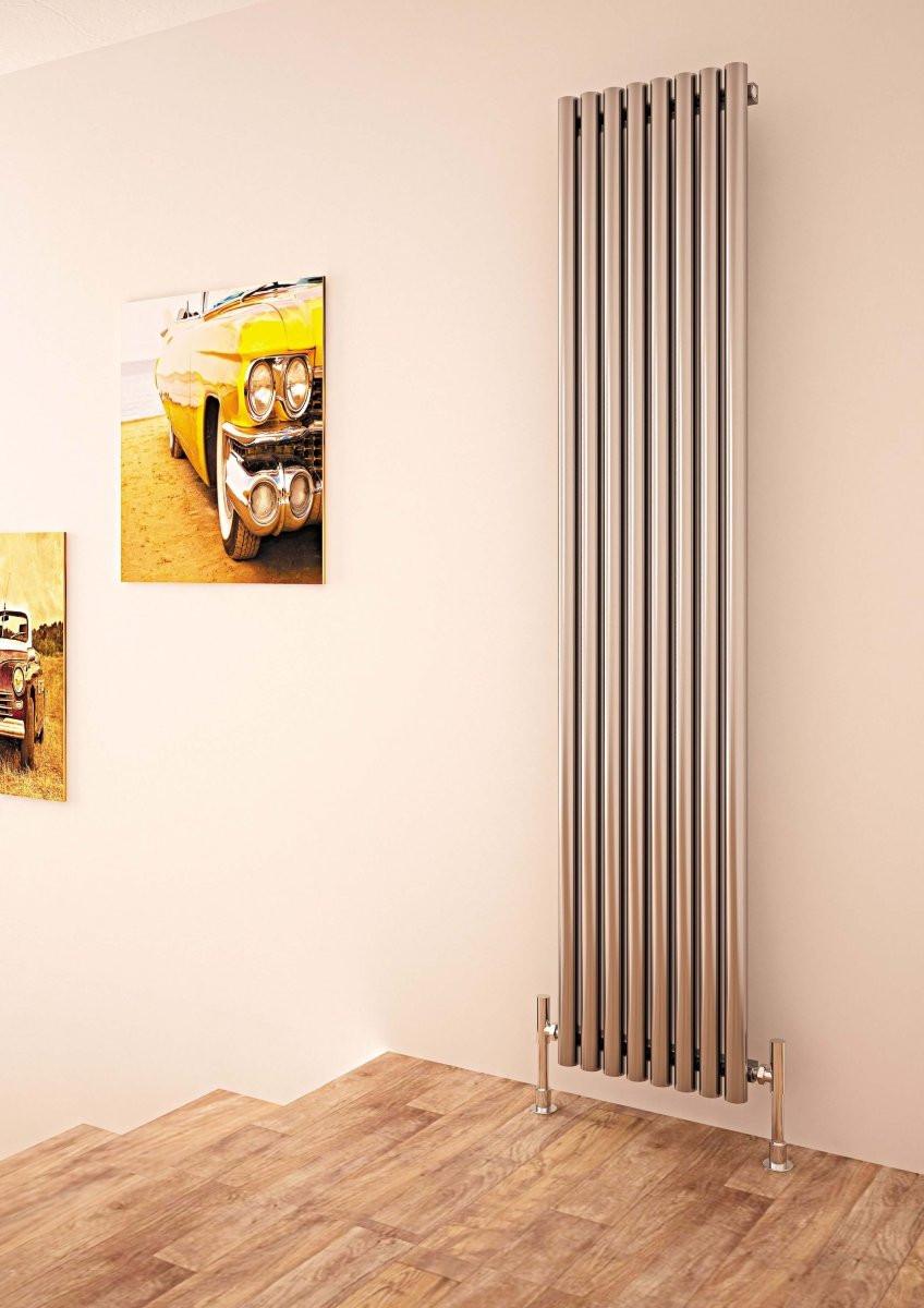 Carisa Versailles Stainless Steel Designer Radiator – Mirror Polished, vertical