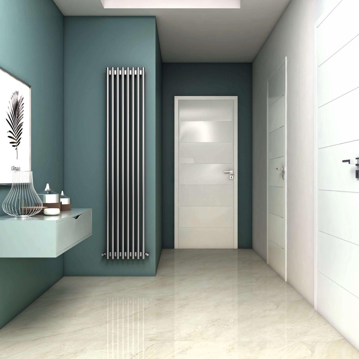 Carisa Versailles Stainless Steel Designer Radiator – Satin Polished, vertical