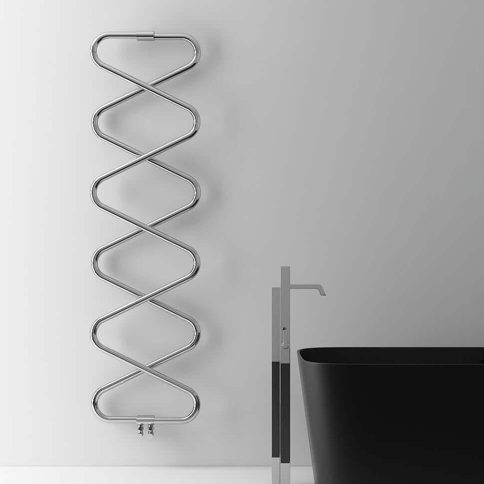 Carisa Ziggy Stainless Steel Heated Towel Rail – Mirror Polished