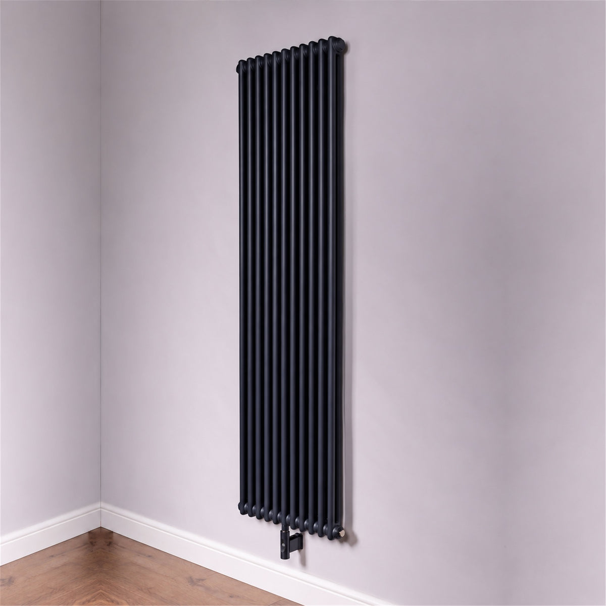 DQ Modus Electric Vertical Column Radiator – Ultra Matt Black