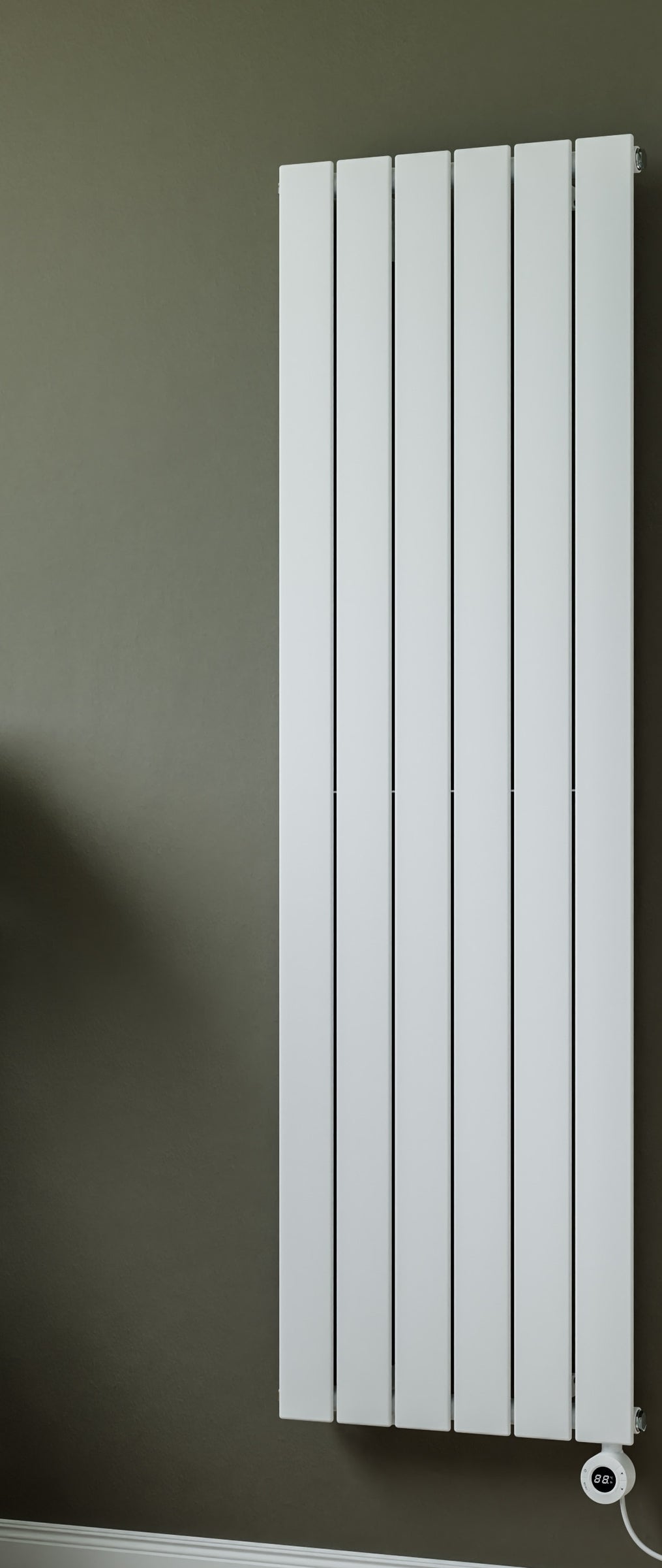 Eucotherm Mars Electro Electric Flat Panel Radiator – close-up White