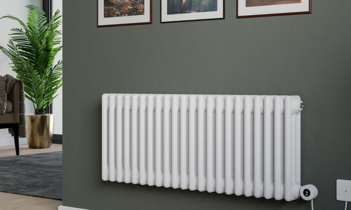 Eucotherm Phoenix Electric 3 Column Radiator – close-up White