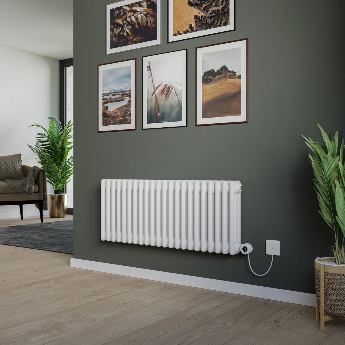 Eucotherm Phoenix Electric 3 Column Radiator – White