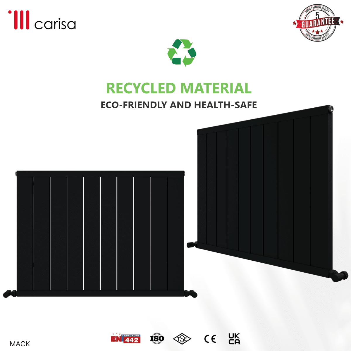 Carisa Mack Aluminium Designer Radiator – Anthracite, features