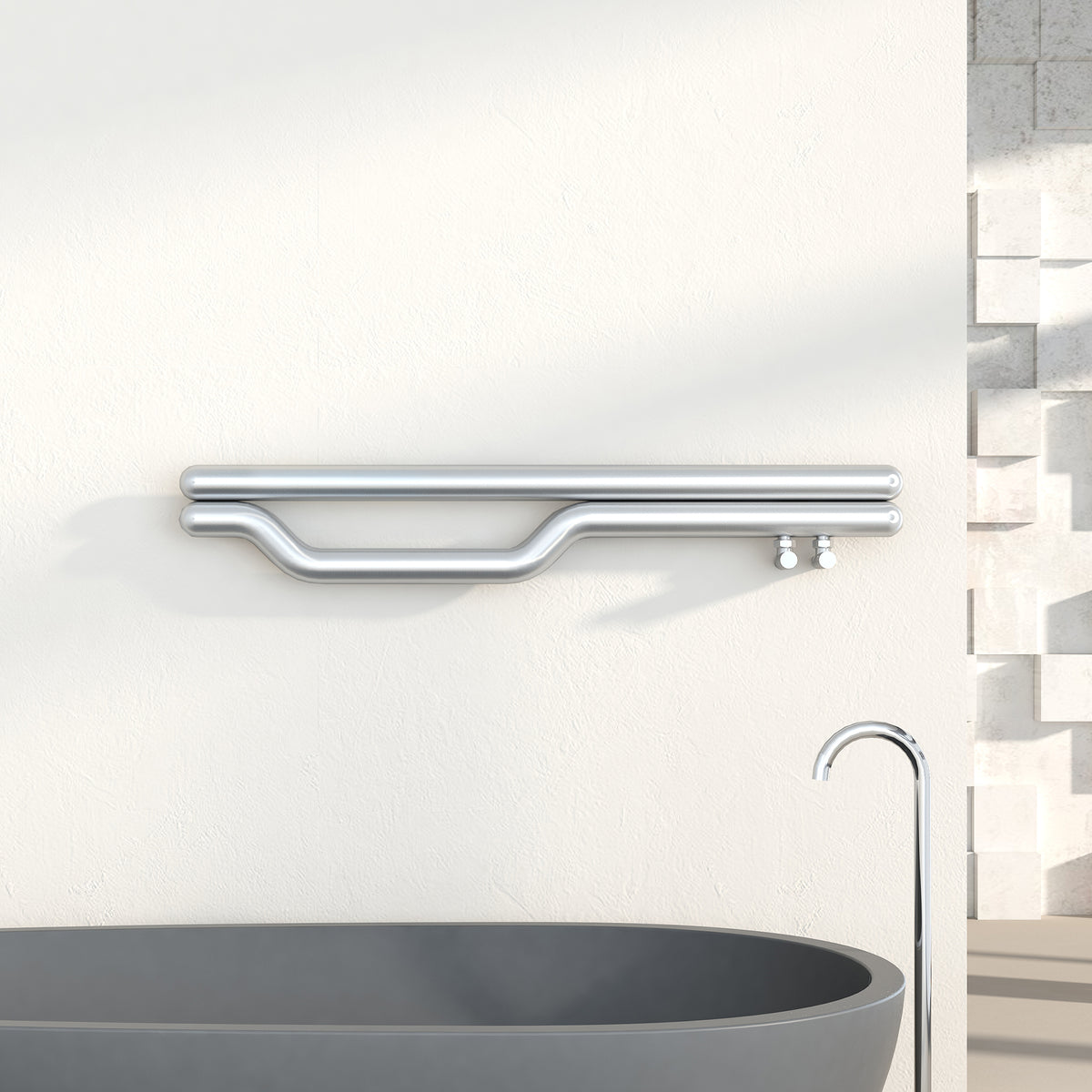 Carisa Redox Stainless Steel Heated Towel Rail