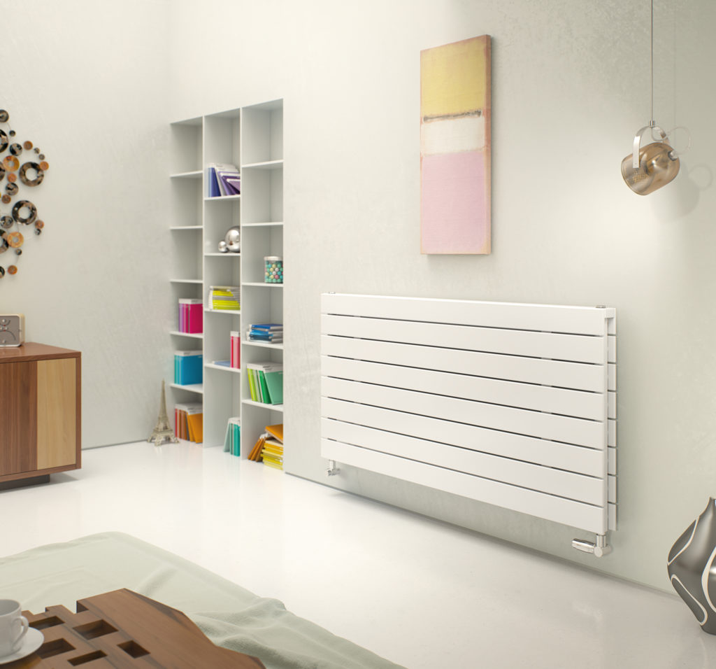 white horizontal radiator